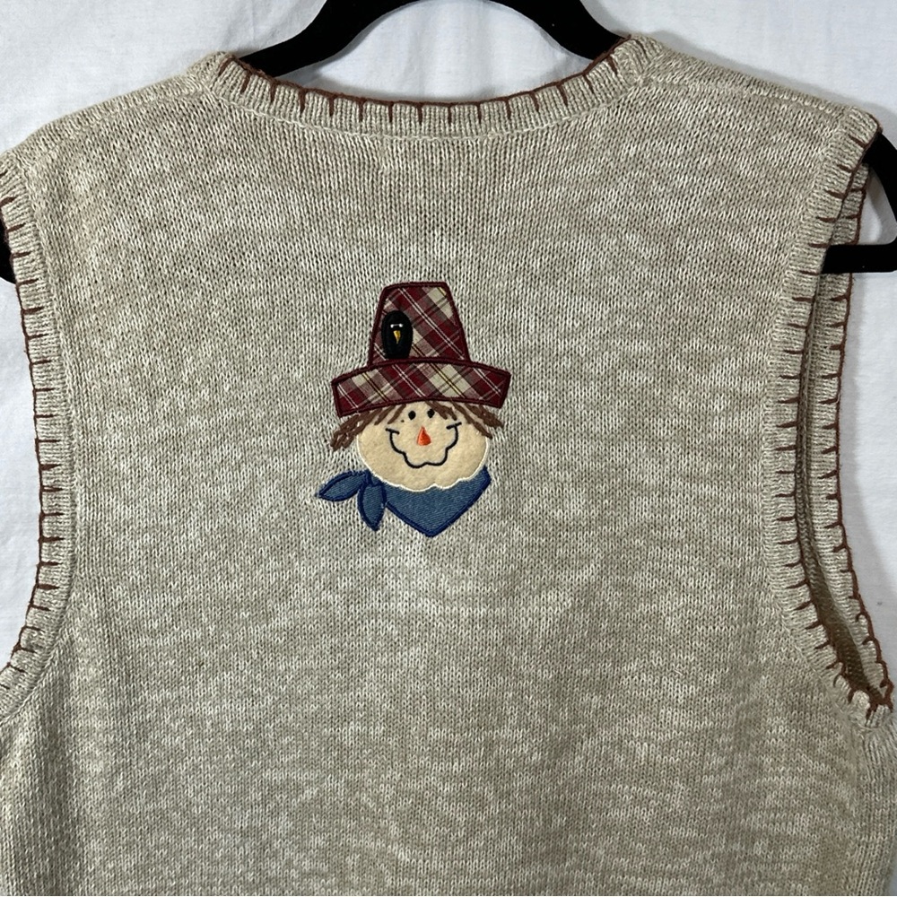 White Stag Kids Pumpkin Patch Vest - Cream and Orange SZ L - Picture 6 of 9